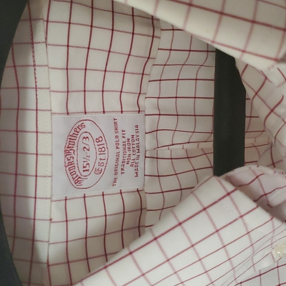 Brooks Brothers windowpane print button down. - Picture 3 of 7